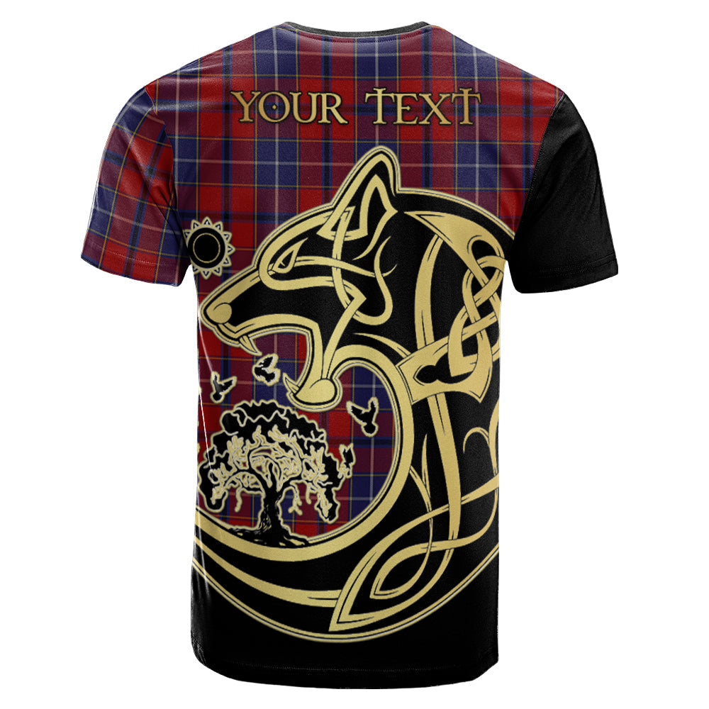Printivon Wishart Dress Crest Celtic Wolf Tartan T Shirt Custom Your Text
