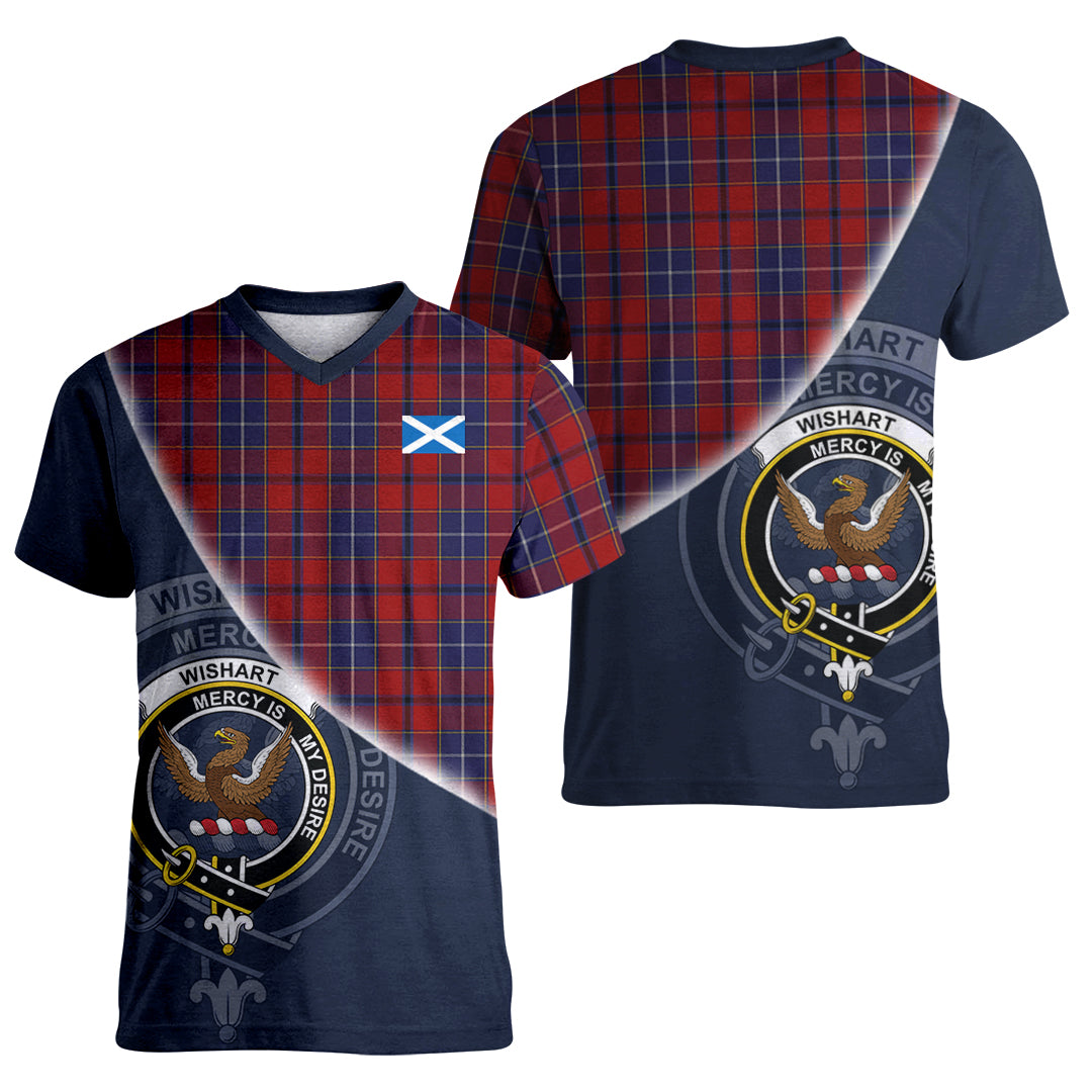 Printivon Wishart Dress Tartan Scottish Crest T Shirt