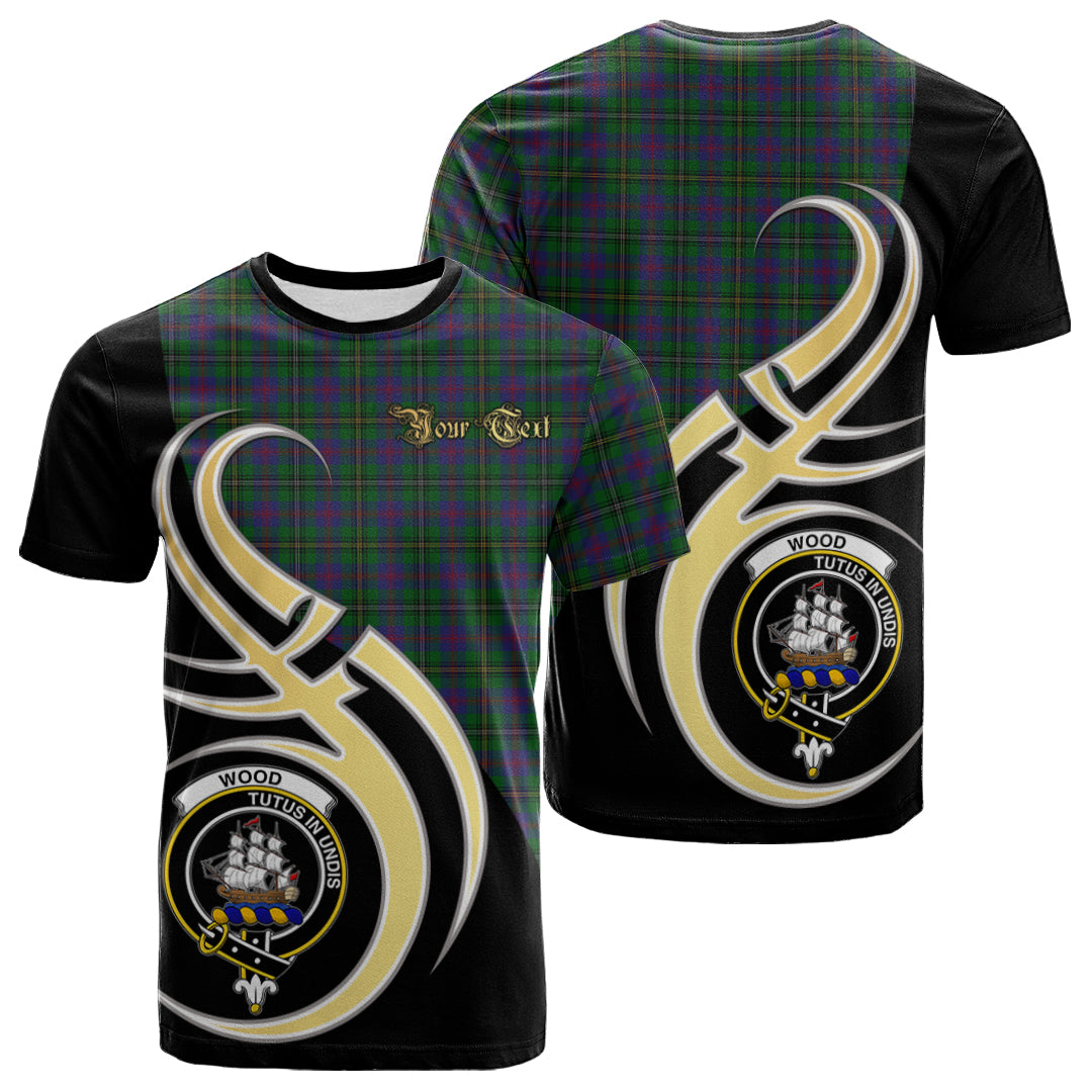 Printivon Wood Tartan Crest Believe In Me T Shirt