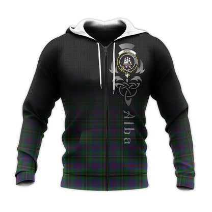 Printivon Wood Tartan Crest Alba Celtic Hoodie