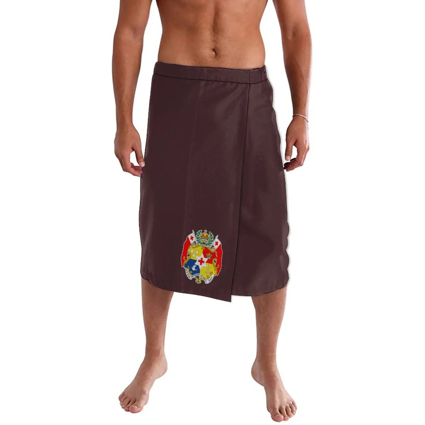 Tonga Polynesian Tribal Pattern Ie Faitaga Lavalava Island Wear Wrap Skirt For Men