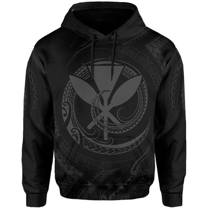Polynesian Kanaka Shaka Map Of Hawaii Hoodie Gray
