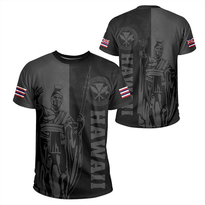 Hawaii King Polynesian T-Shirt - Lawla Style Gray - Ah