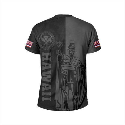 Hawaii King Polynesian T-Shirt - Lawla Style Gray - Ah