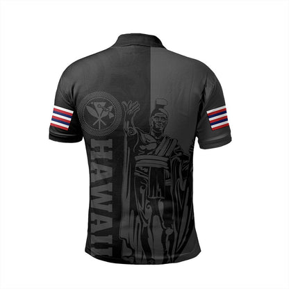 Hawaii King Polynesian Polo Shirt - Lawla Style Gray - AH