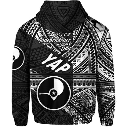FSM Yap Zip Hoodie Happy Independence Day Original Vibes Black