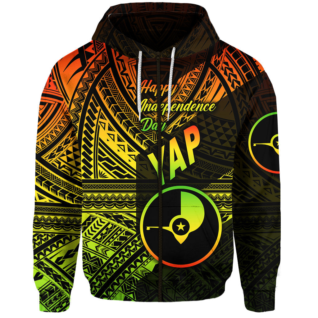 FSM Yap Zip Hoodie Happy Independence Day Original Vibes Reggae