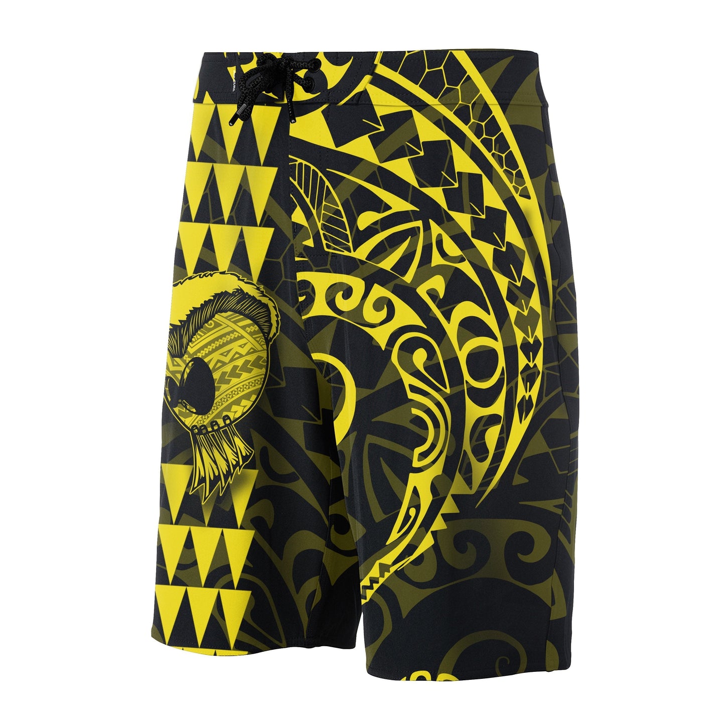 Hawaii Polynesian Warrior Board Shorts Yellow V.2