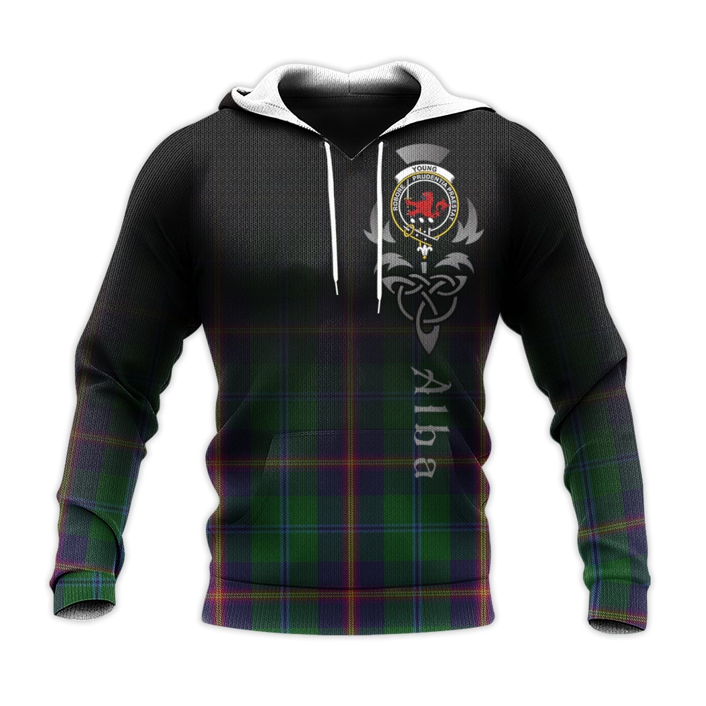 Printivon Young Tartan Crest Alba Celtic Hoodie