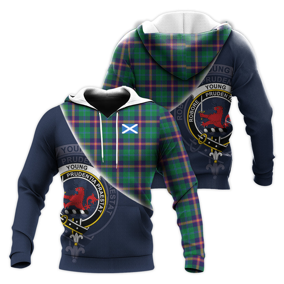 Printivon Young Modern Tartan Scottish Crest Hoodie