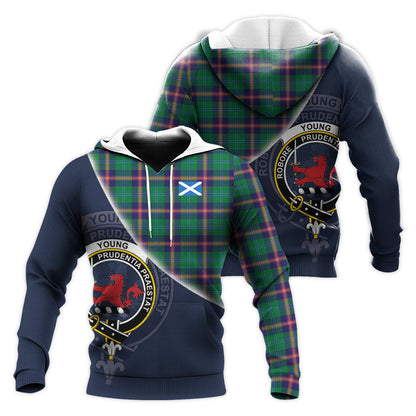Printivon Young Modern Tartan Scottish Crest Hoodie