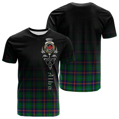 Printivon Young Modern Tartan Crest Alba Celtic T Shirt