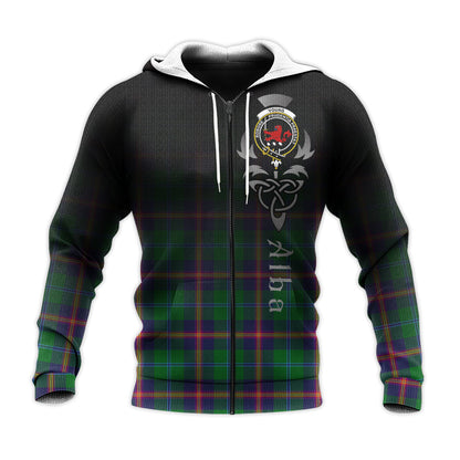 Printivon Young Modern Tartan Crest Alba Celtic Hoodie