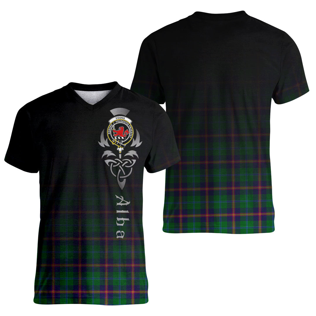 Printivon Young Modern Tartan Crest Alba Celtic T Shirt