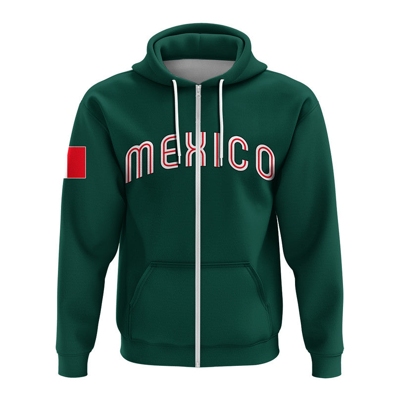 Custom Baseball 2023 Mexico Hoodie Green Style
