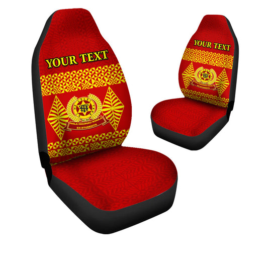 (Custom Personalised) Tonga High School Car Seat Covers Tongan Pattern