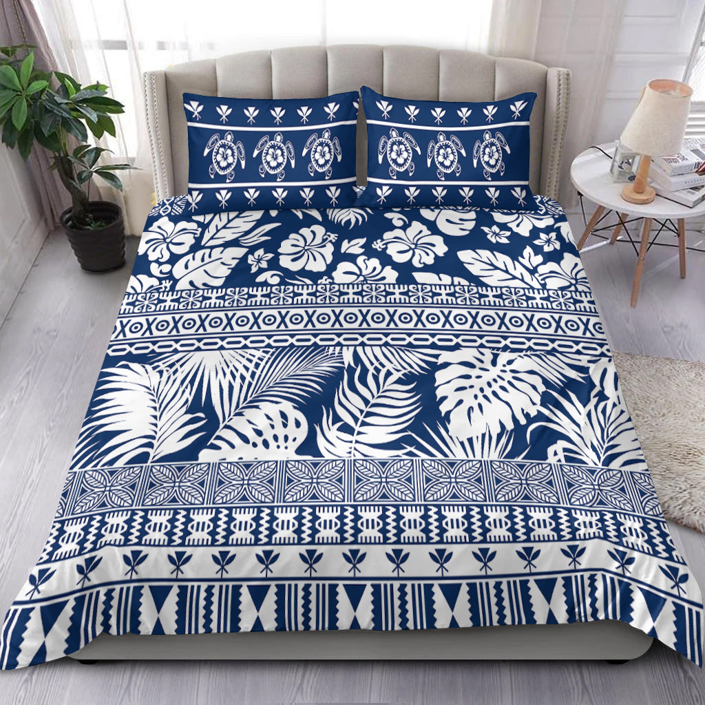 Hawaii Bedding Set Pattern Version Unique Navy
