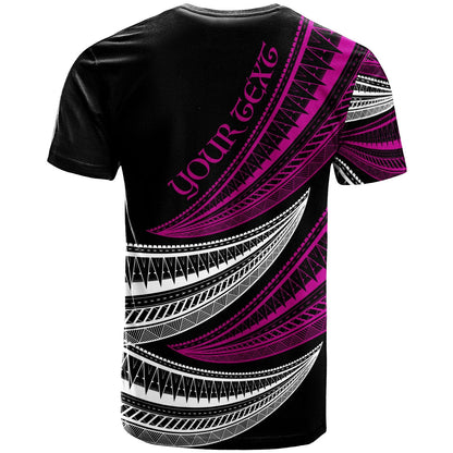 Chuuk Custom Personalised T Shirt Wave Pattern Alternating Purple Color