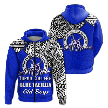 Tupou College BLUE TAEILOA Old Boys Zip Hoodie