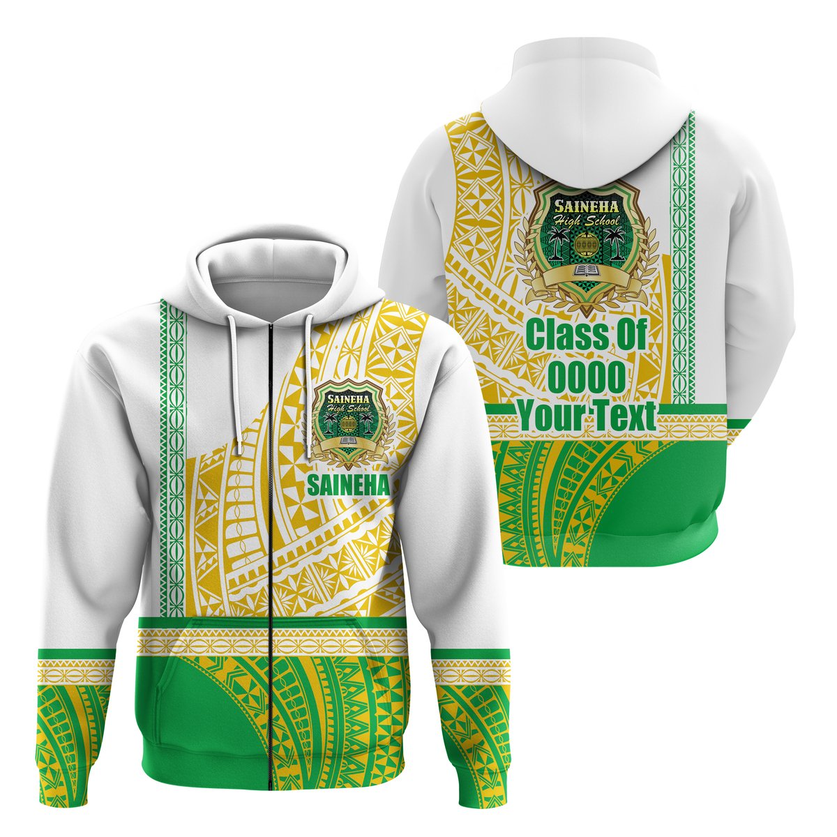 ( Personalised) Saineha Tonga Zip Hoodie Old Style Special Class of