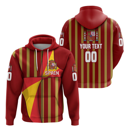 Custom Spain Football 2021 Zip Hoodie Special Style