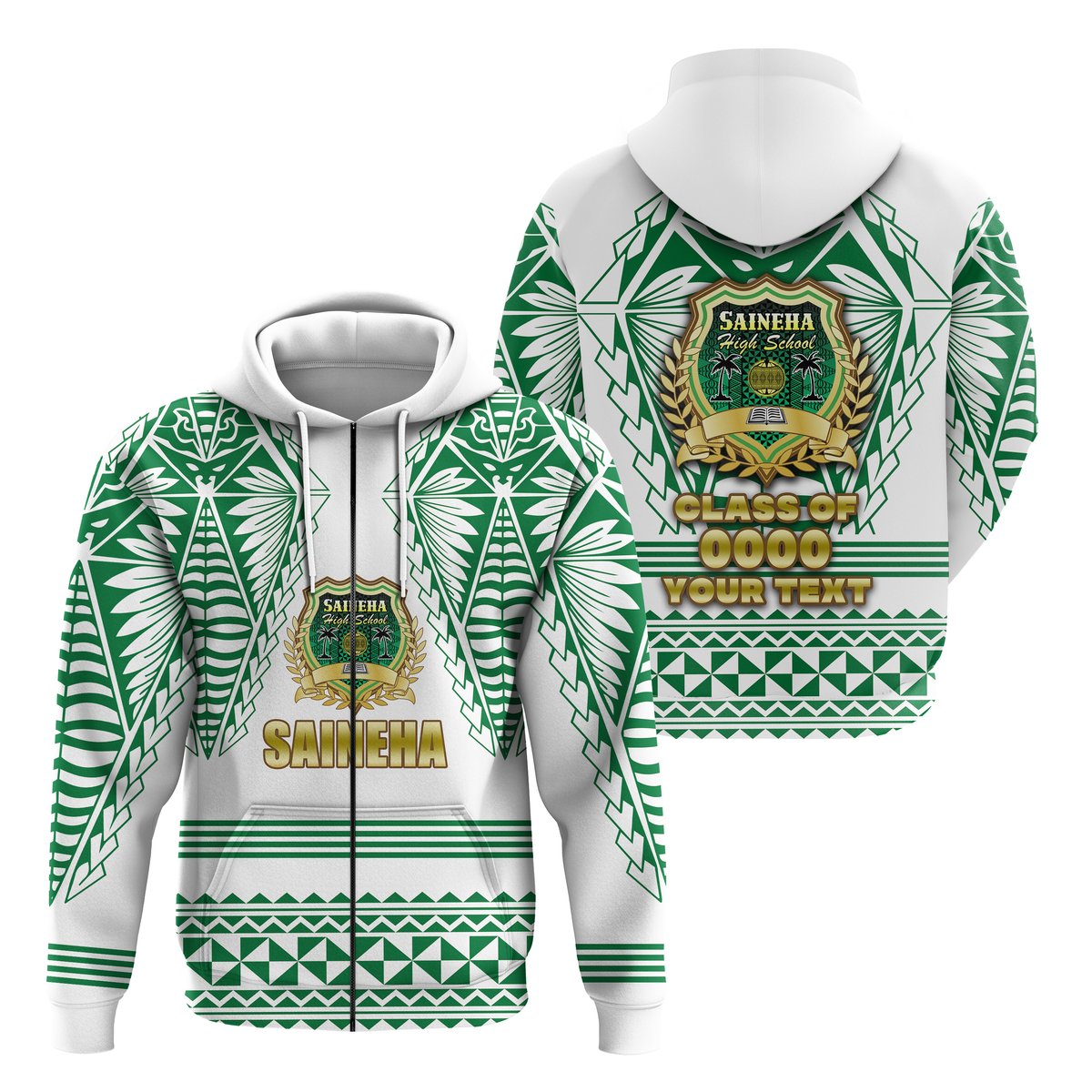 ( Personalised) Saineha Tonga Zip Hoodie Tattoo Style Special Class of