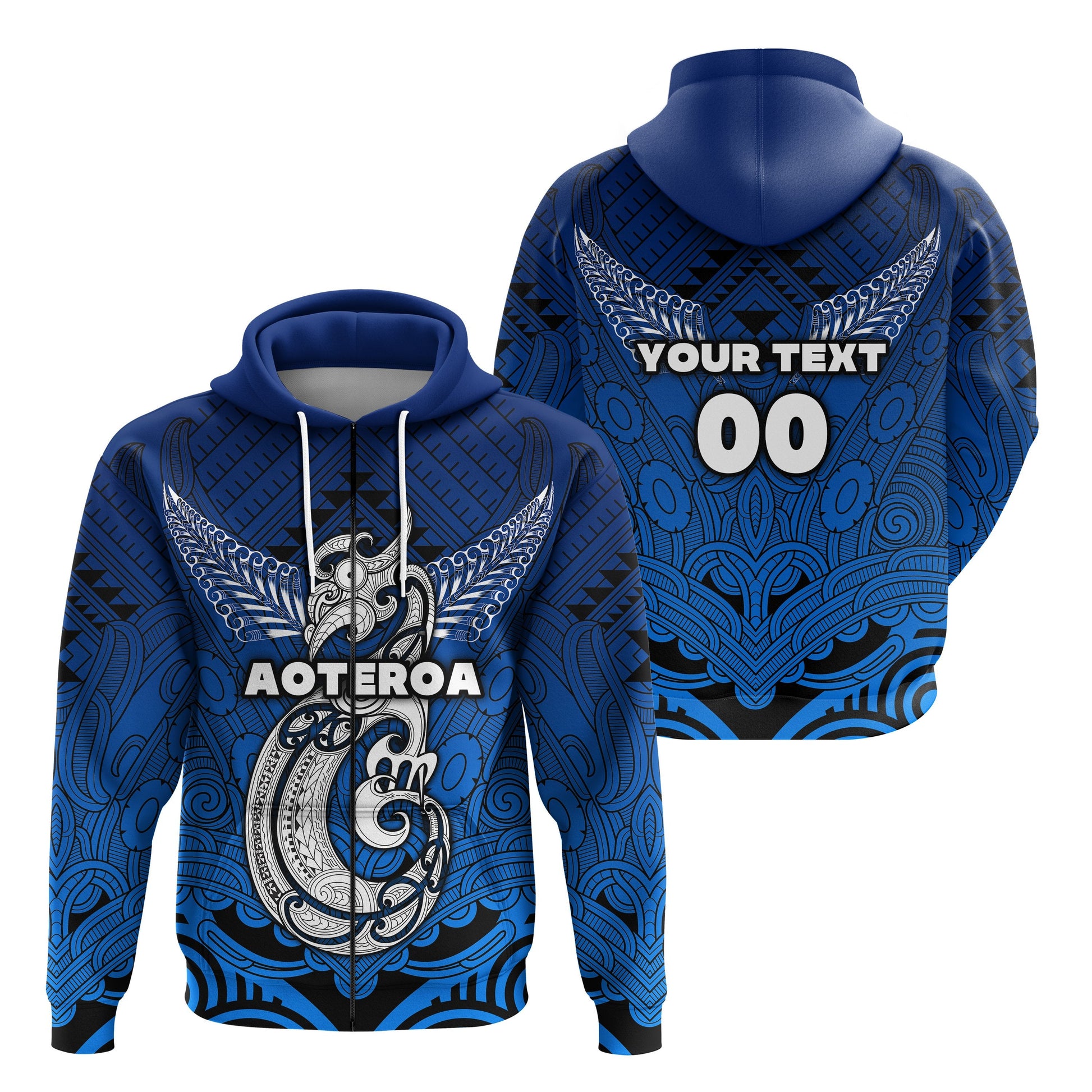 ( Personalised) Maori Aotearoa Manania Zip Hoodie Simple Sport Style