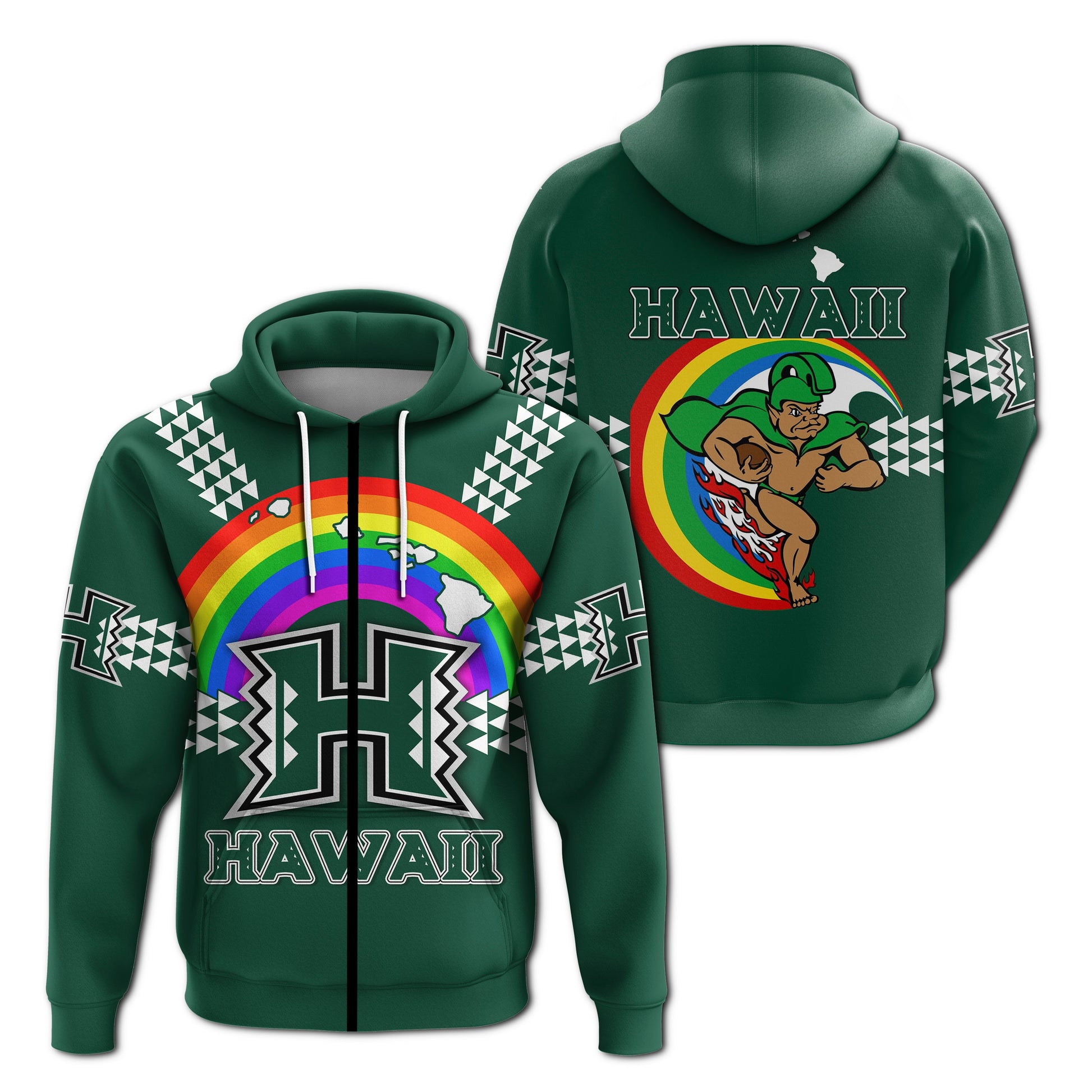 Hawaii Rainbow Warriors Zip Hoodie
