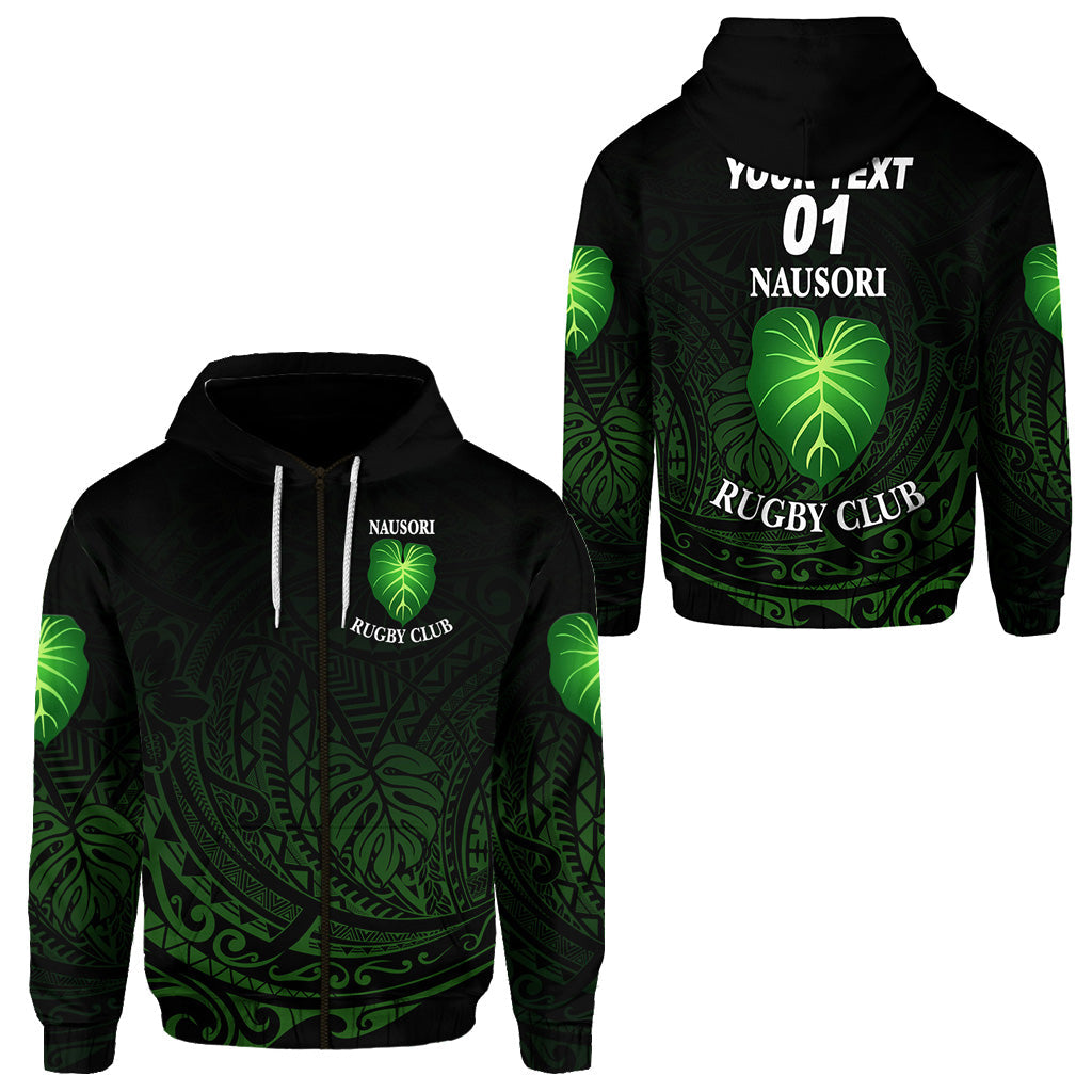 ( Personalised) Fiji Nausori Rugby Zip Hoodie Original Style, Text And Number