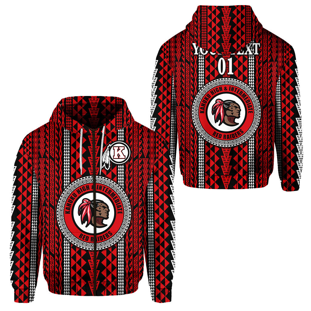 ( Personalised) Hawaii Kahuku School Zip Hoodie Kahuku High School Simple Style