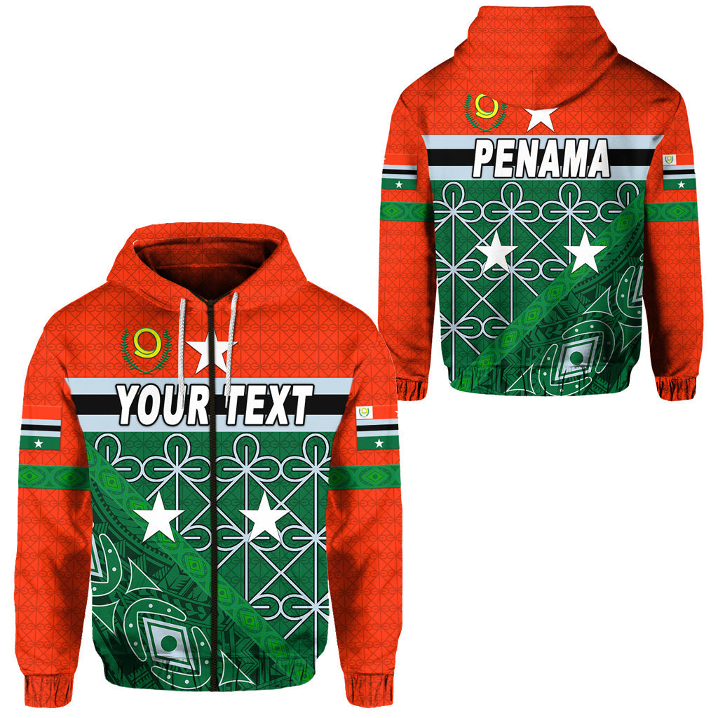 ( Personalised) Penama Province Zip Hoodie Vanuatu Pattern Unique Style