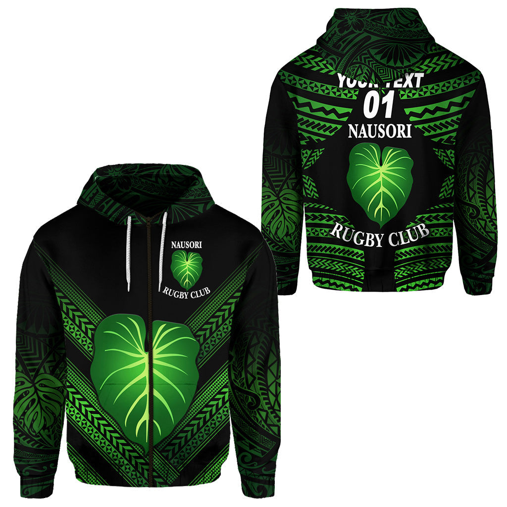 ( Personalised) Fiji Nausori Rugby Zip Hoodie Creative Style NO.1, Text And Number