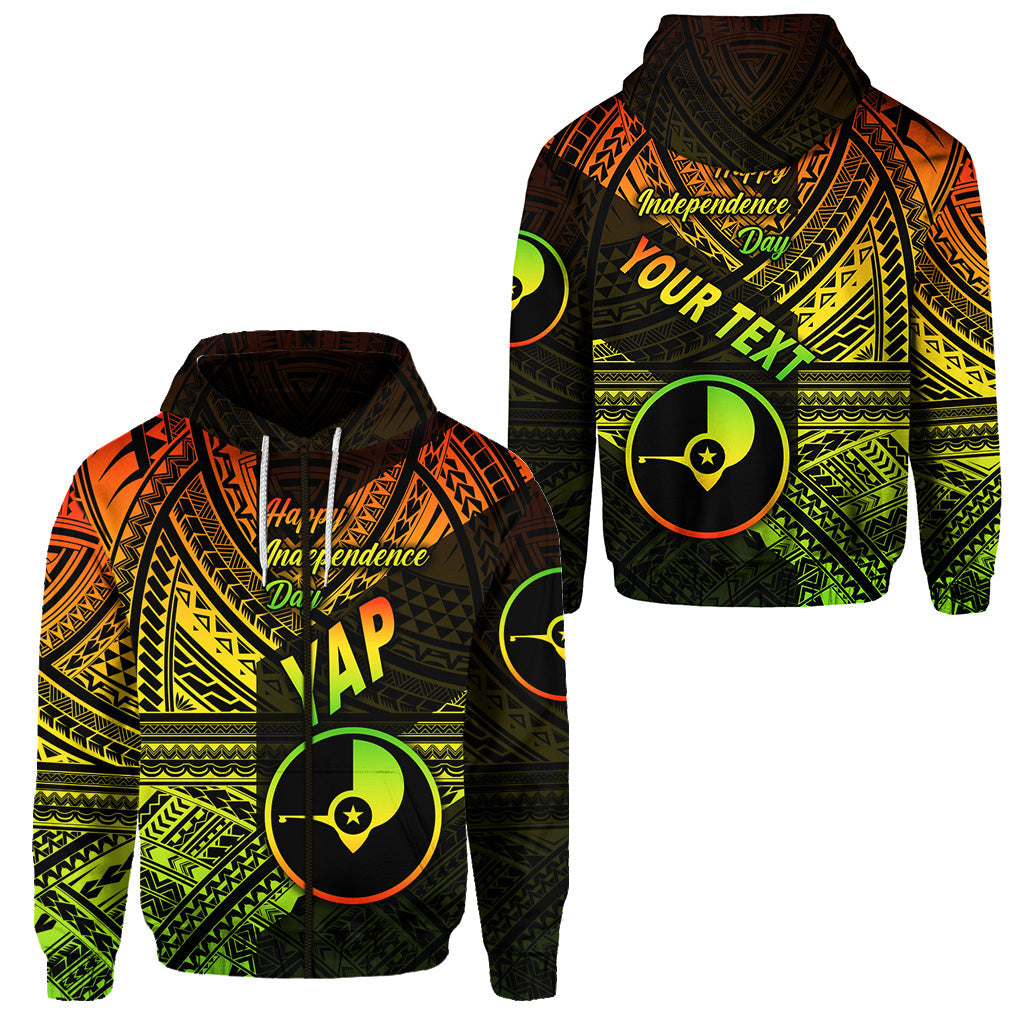 ( Personalised) FSM Yap Zip Hoodie Happy Independence Day Original Vibes Reggae