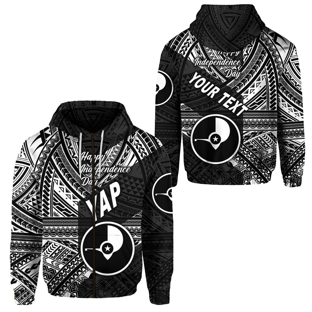 ( Personalised) FSM Yap Zip Hoodie Happy Independence Day Original Vibes Black