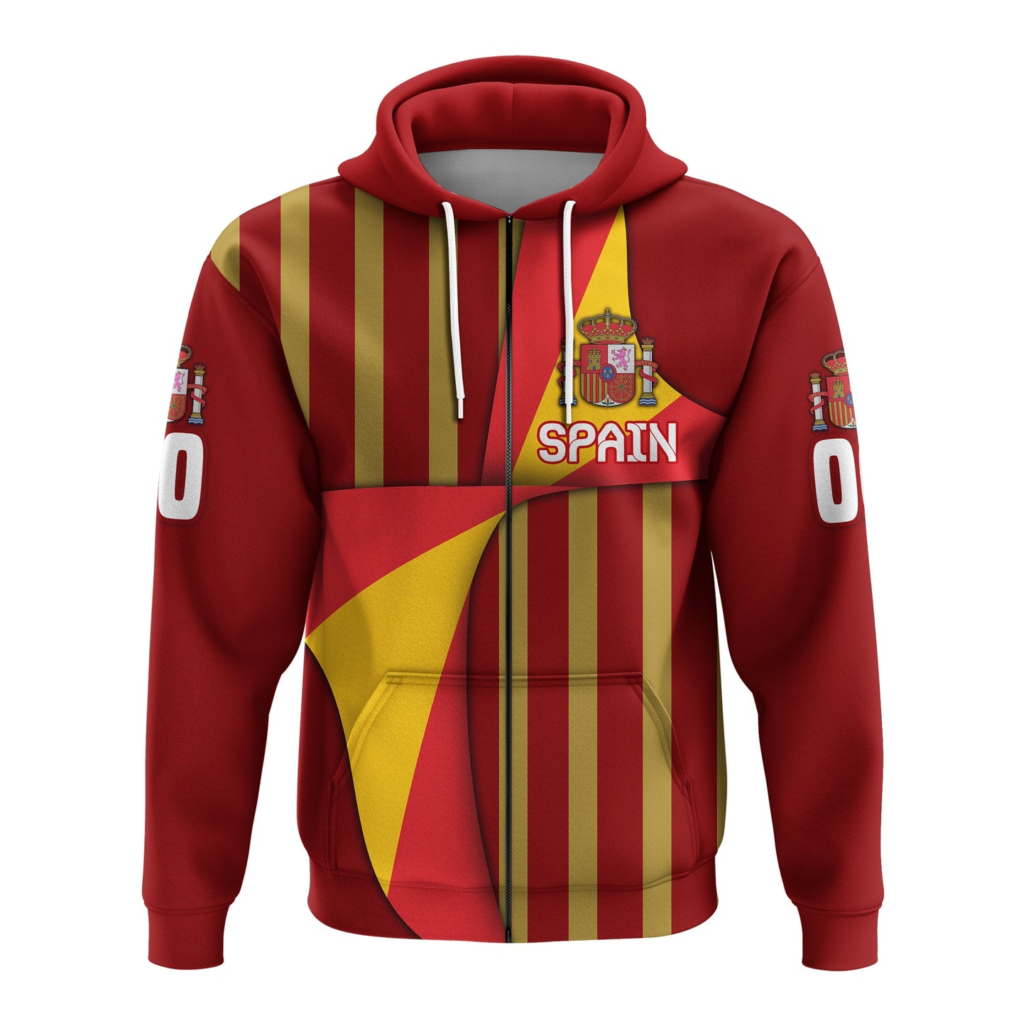 Custom Spain Football 2021 Zip Hoodie Special Style