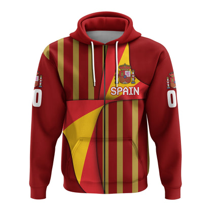 Custom Spain Football 2021 Zip Hoodie Special Style