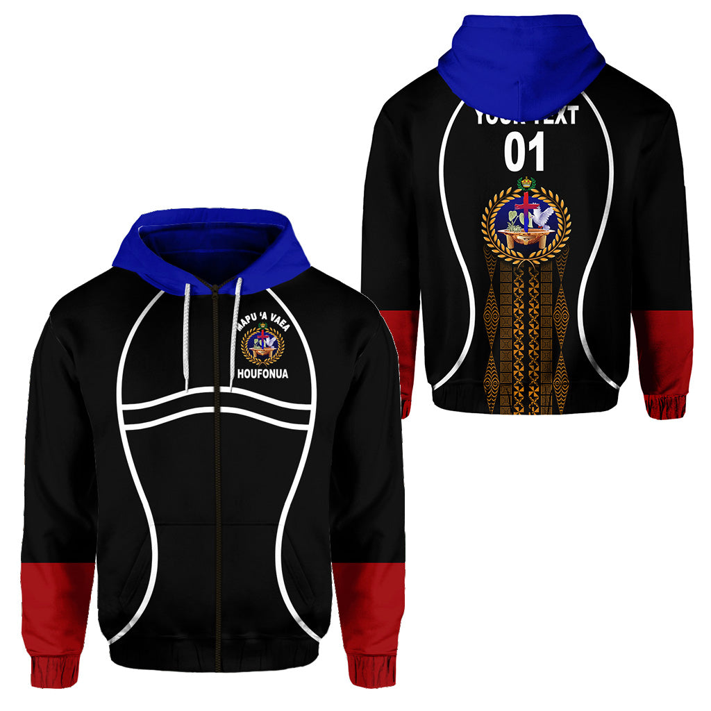( Personalised) Tonga Mapu A Vaea Zip Hoodie Houfonua Original Style, Text And Number