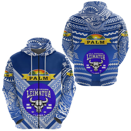 Mate Ma'a Tonga Zip Hoodie Leimatu'a Bulls Creative Style Blue NO.1