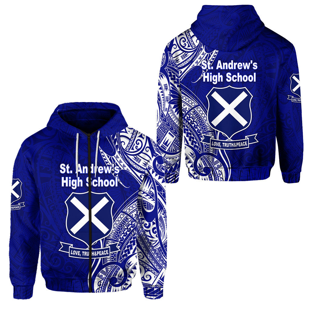 St. Andrew's High School Zip Hoodie Original Style