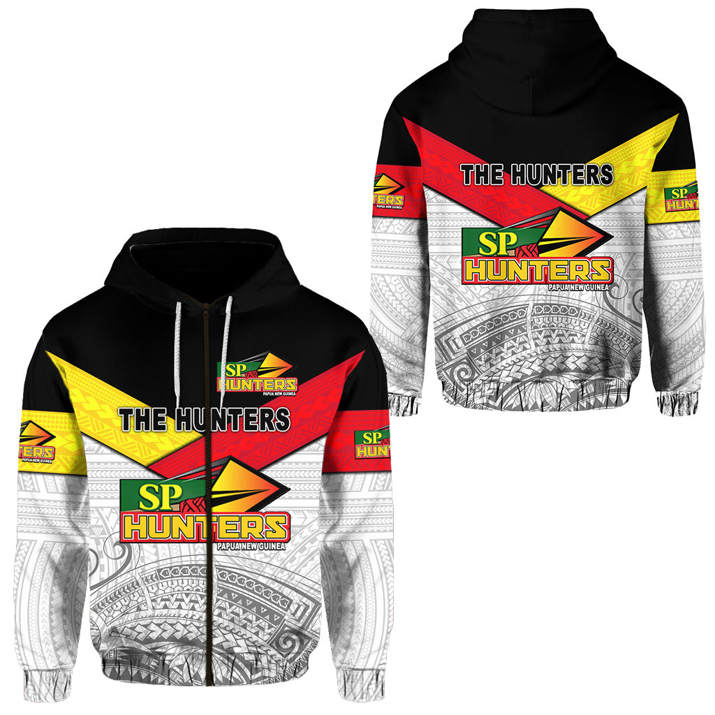Papua New Guinea SP Hunters Zip Hoodie Rugby Original Style White