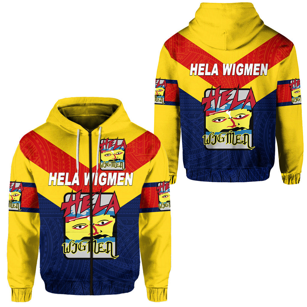 Papua New Guinea Hela Wigmen Zip Hoodie Rugby Simple Style
