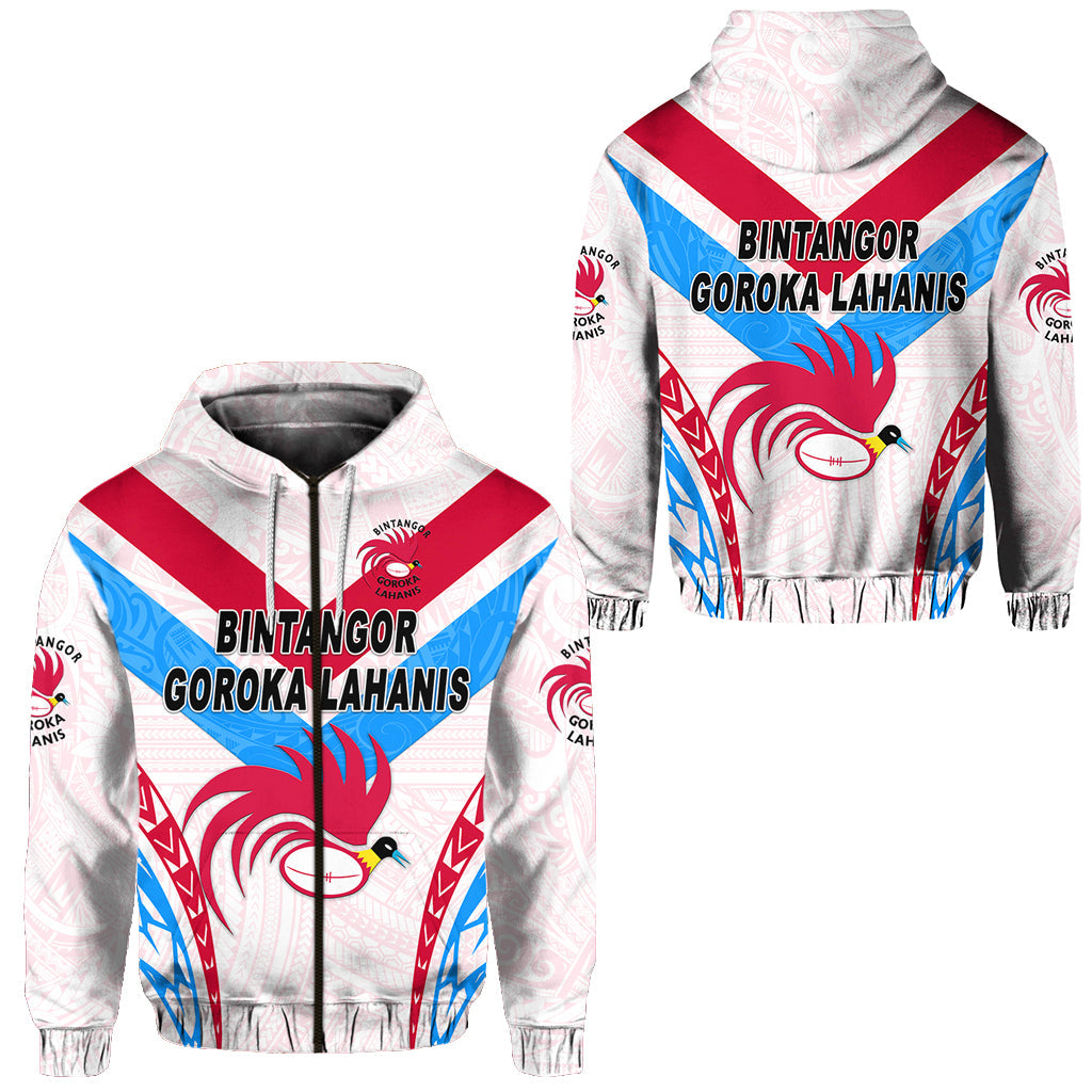 Papua New Guinea Bintangor Goroka Lahanis Zip Hoodie Rugby Original Style White