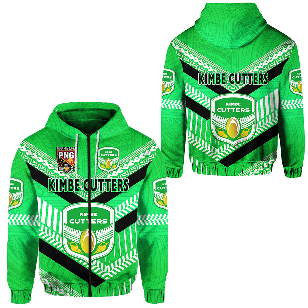 Papua New Guinea Kimbe Cutters Zip Hoodie Rugby Green