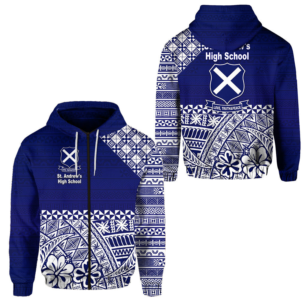 St. Andrew's High School Zip Hoodie Tonga Kupesi Vibes