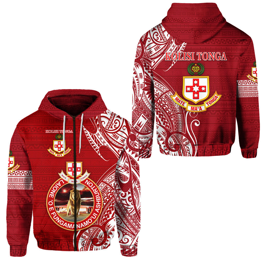 Kolisi Tonga Mate Ma'a Tonga Zip Hoodie Laione 'O E Fungamanamo'Ui Ashburton