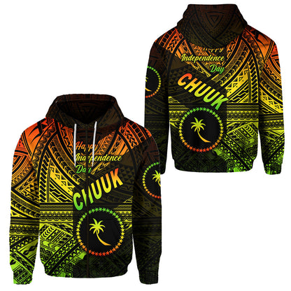 FSM Chuuk Zip Hoodie Happy Independence Day Original Vibes Reggae