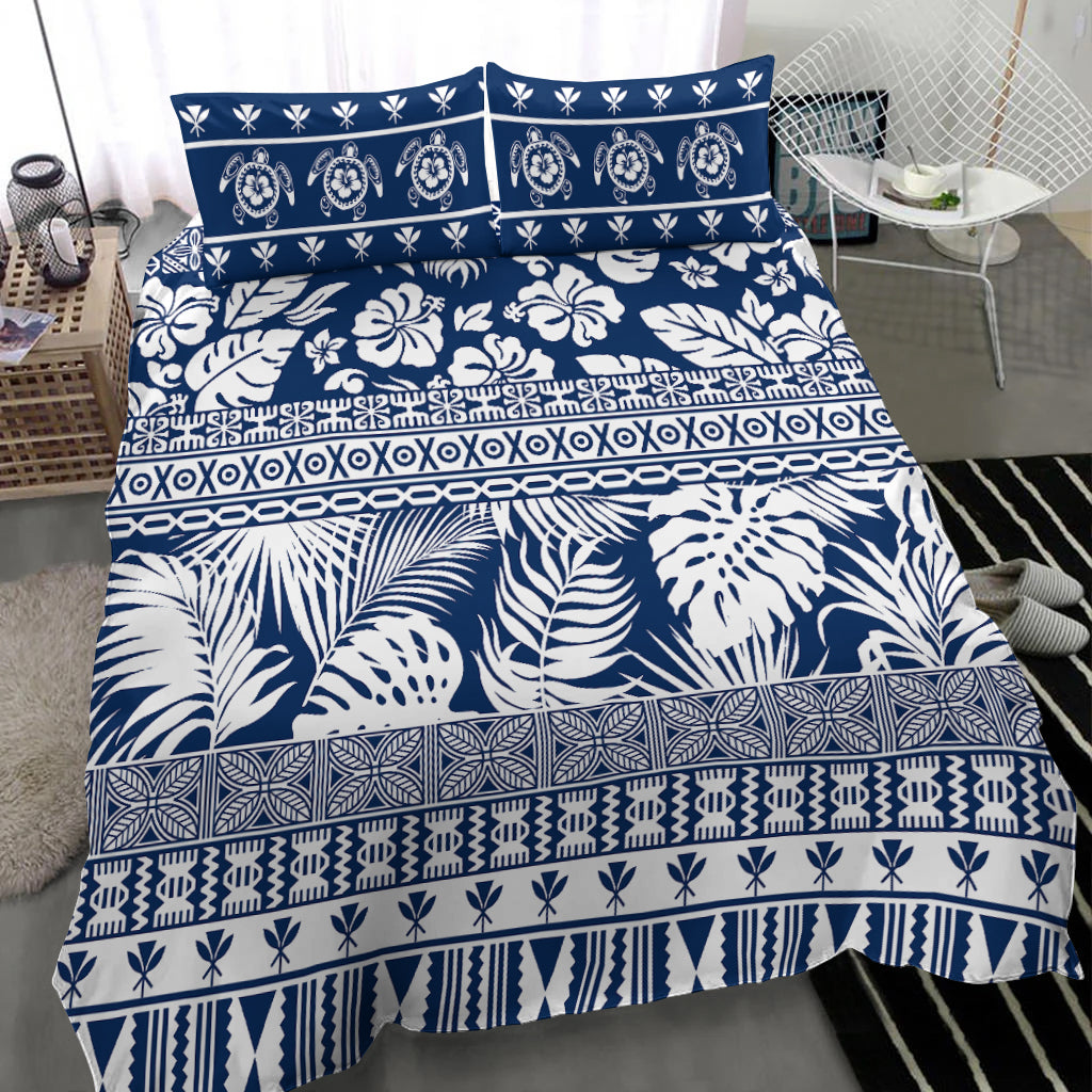 Hawaii Bedding Set Pattern Version Unique Navy